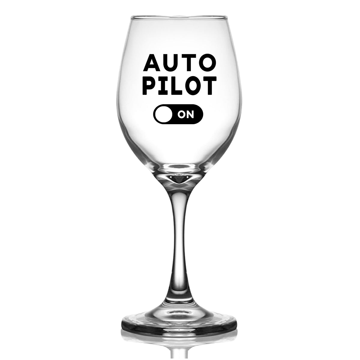 Auto Pilot ON Designed Wine Glasses