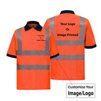 Thumbnail for Double Side Your Custom Logos Designed Reflective Polo T-Shirts
