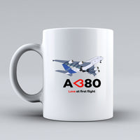 Thumbnail for Airbus A380 Love at first flight Designed Ceramic White Mugs