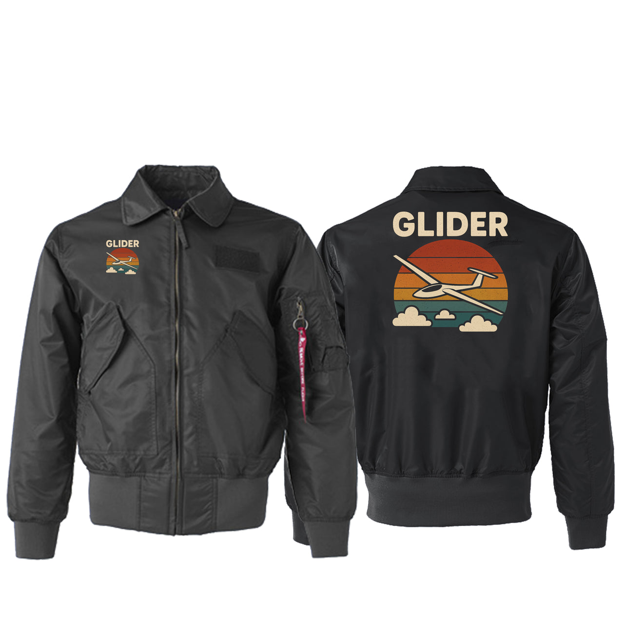 Retro I Love Gliding Designed Embroidered Patch Attachable Jackets