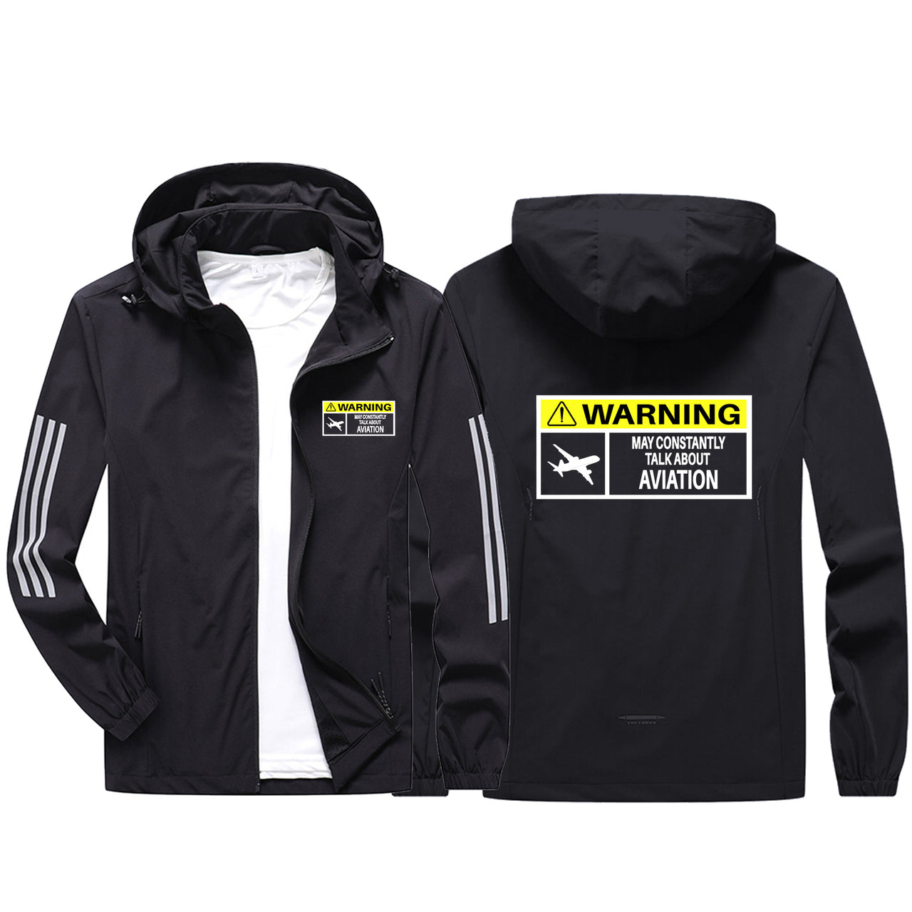Warning May Constantly Talk About Aviation Sport & Running Jackets