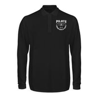 Thumbnail for Pilots Looking Down at People Since 1903 Designed Long Sleeve Polo T-Shirts