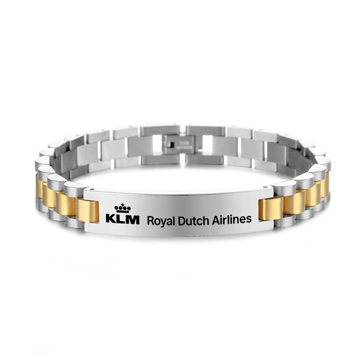 KLM Royal Dutch Airlines Designed Stainless Steel Chain Bracelets