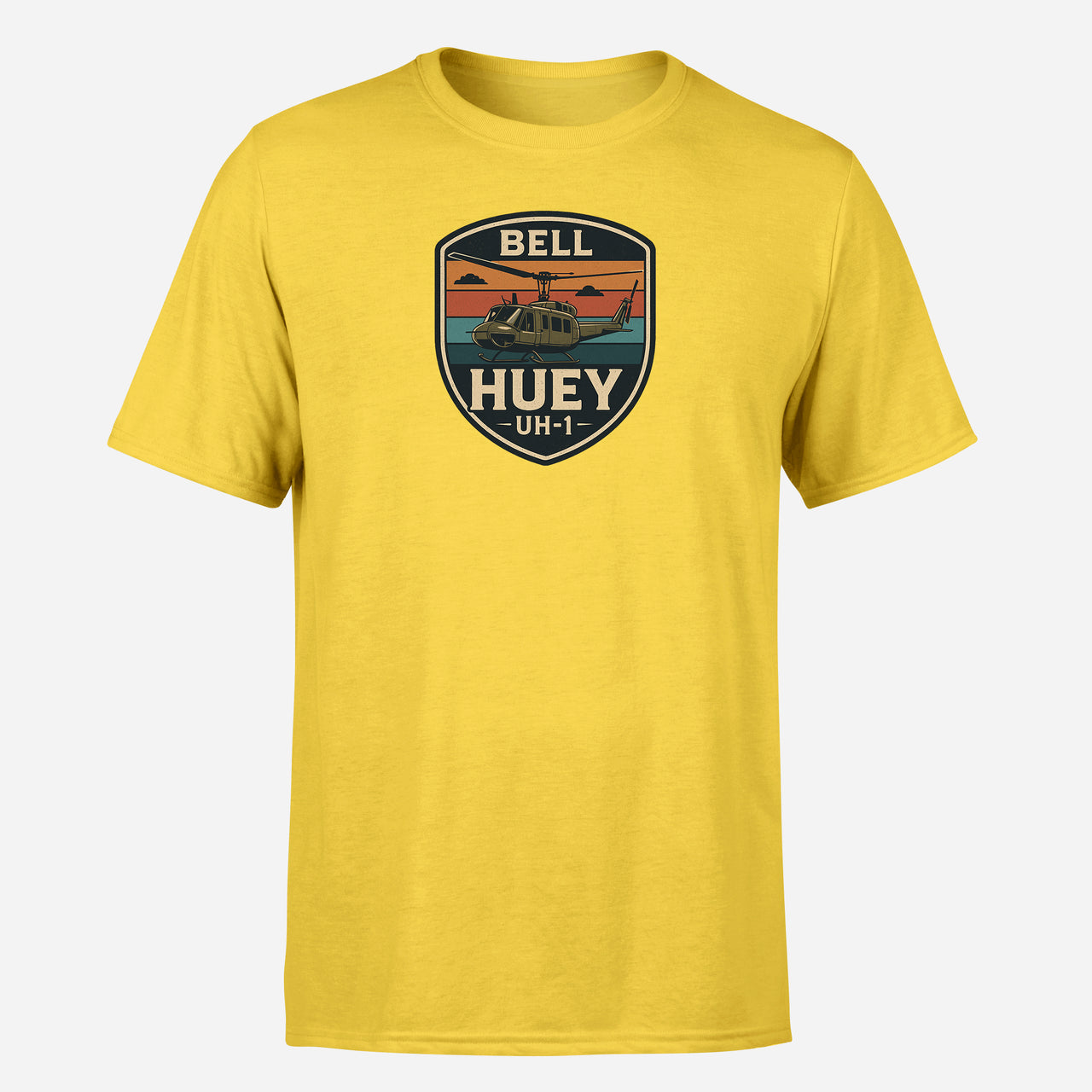 Retro BELL HUEY UH-1 Design Super Quality T-Shirts