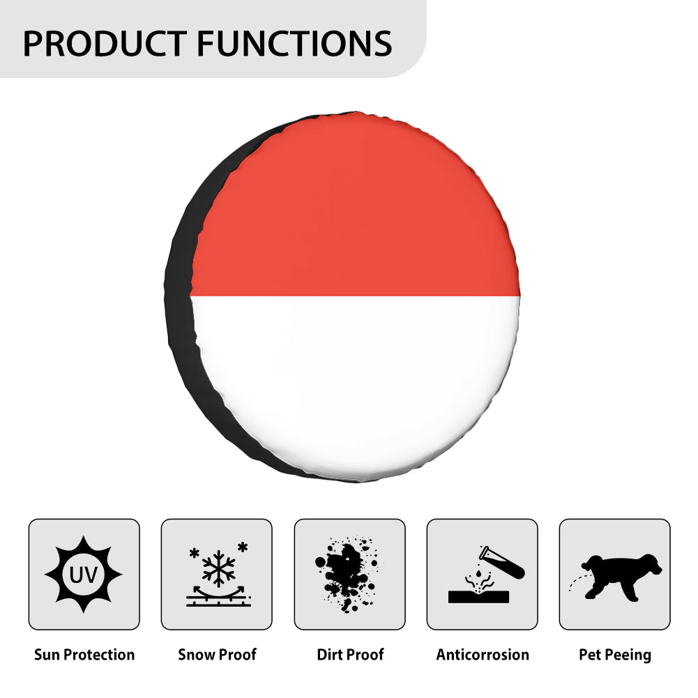 Indonesia Flag Designed Tire Cover Cases