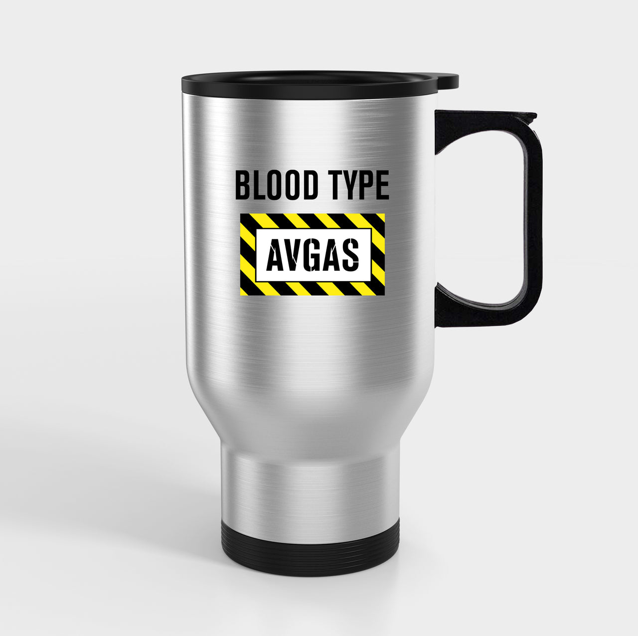 Blood Type AVGAS Designed Travel Mugs (With Holder)