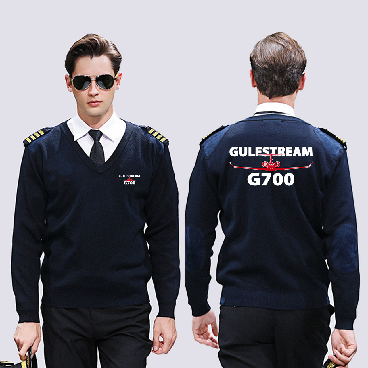 Amazing Gulfstream G700 Designed Wool Pilot Sweaters