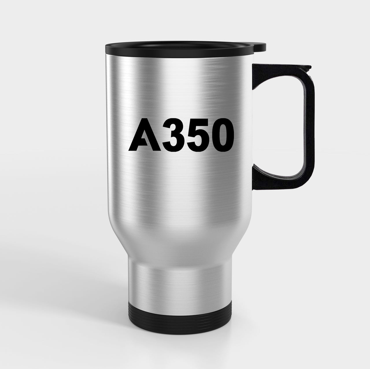 A350 Flat Text Designed Travel Mugs (With Holder)