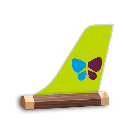 Jin Air Airlines Tail Logo Desk Models aviation design on premium acrylic and metal 3D airplane tail craft.