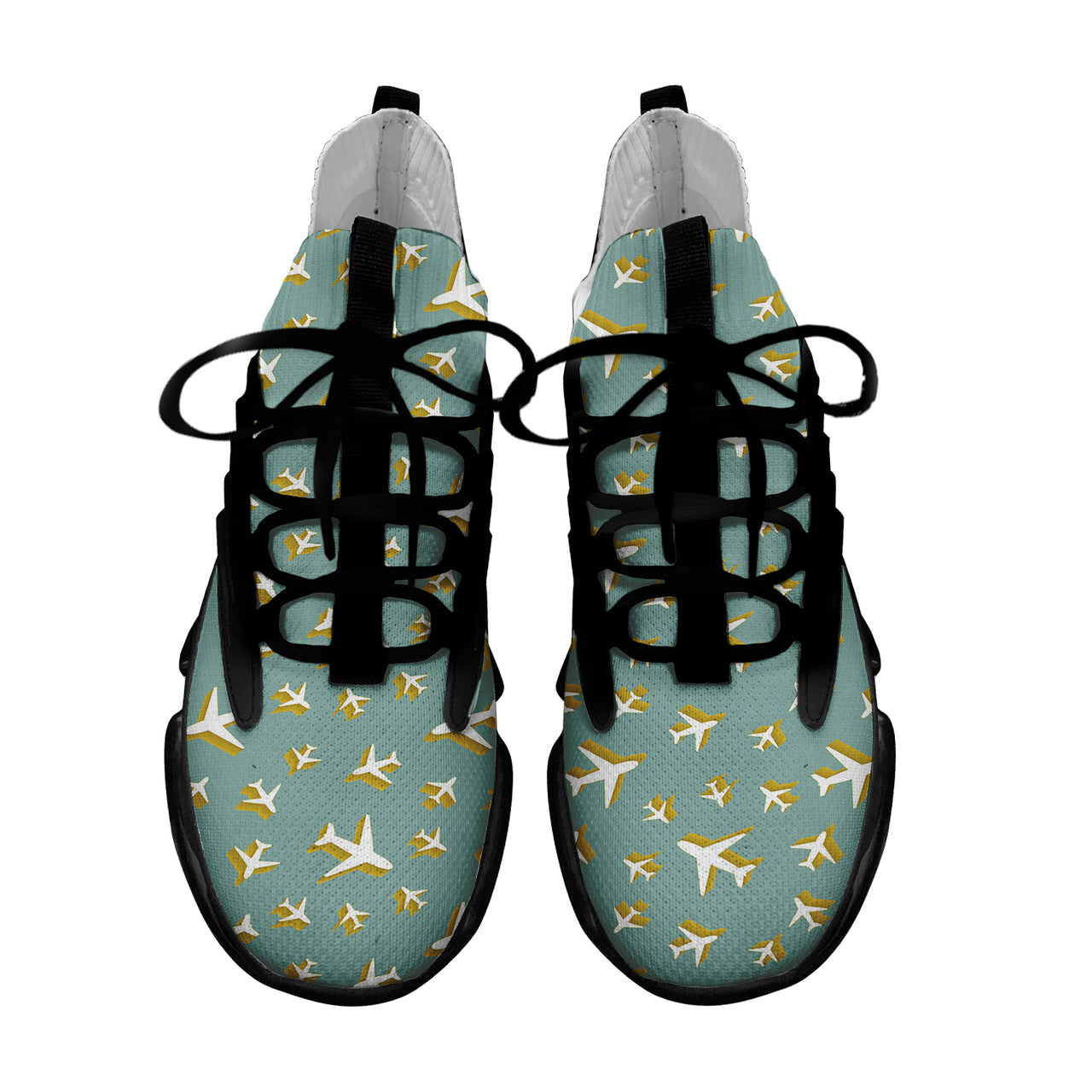 Mixed Size Airplanes Designed Fashion Running Shoes