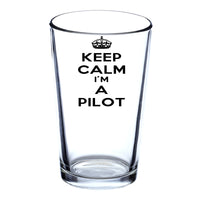 Thumbnail for Keep Calm I'm a Pilot Designed Beer & Water Glasses