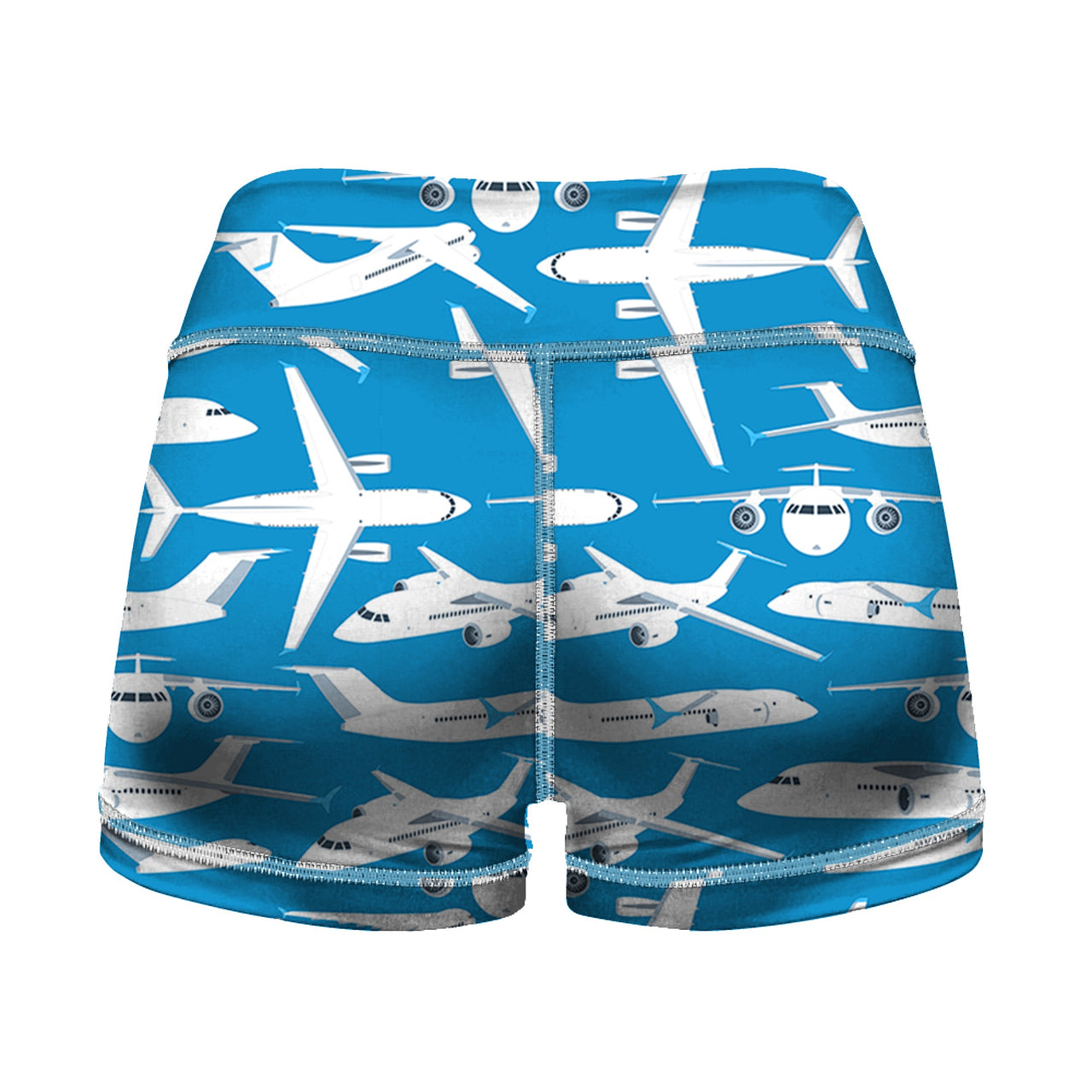 Big Airplanes Designed Women Yoga Shorts Pants