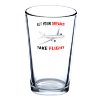 Thumbnail for Let Your Dreams Take Flight Designed Beer & Water Glasses