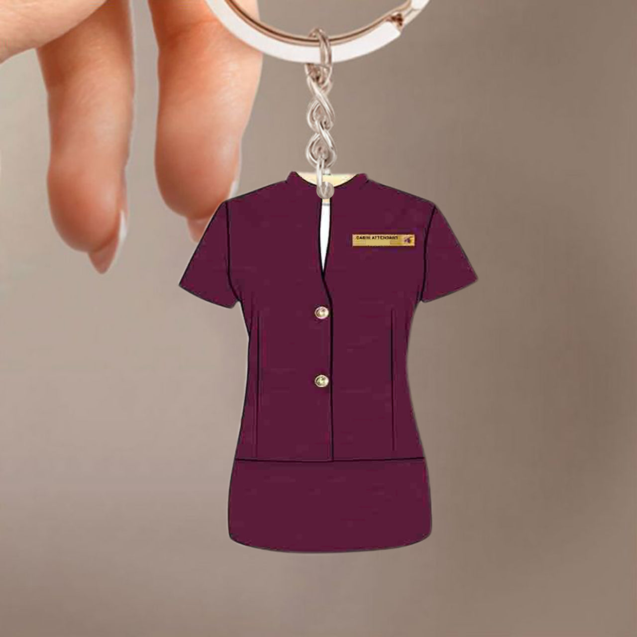 Qatar Airways Uniform Acrylic Keychain