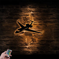 Thumbnail for Amazing Business Jet Aircraft (FL-14) Designed Metal Wall Art LED Light