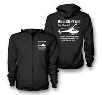 Thumbnail for Helicopter [Noun] Designed Zipped Hoodies