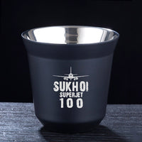 Thumbnail for Sukhoi Superjet 100 & Plane Designed Double Wall Stainless Steel Coffee Mugs
