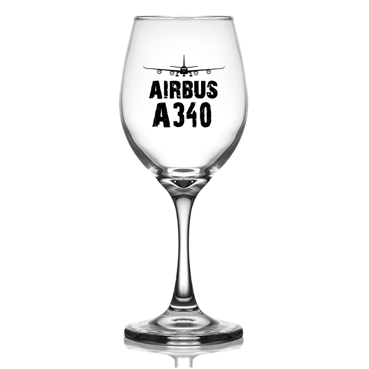 Airbus A340 & Plane Designed Wine Glasses