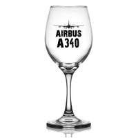Thumbnail for Airbus A340 & Plane Designed Wine Glasses