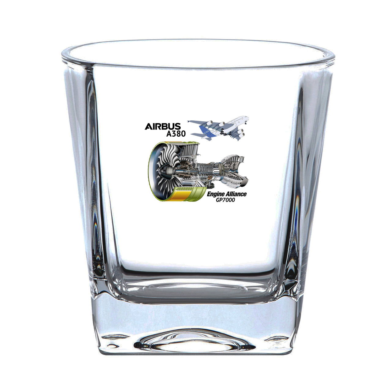 Airbus A380 & GP7000 Engine Designed Whiskey Glass
