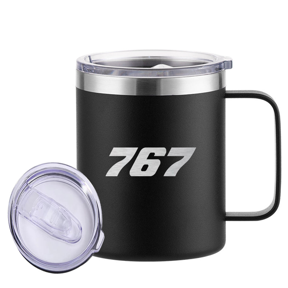 767 Flat Text Designed Stainless Steel Laser Engraved Mugs