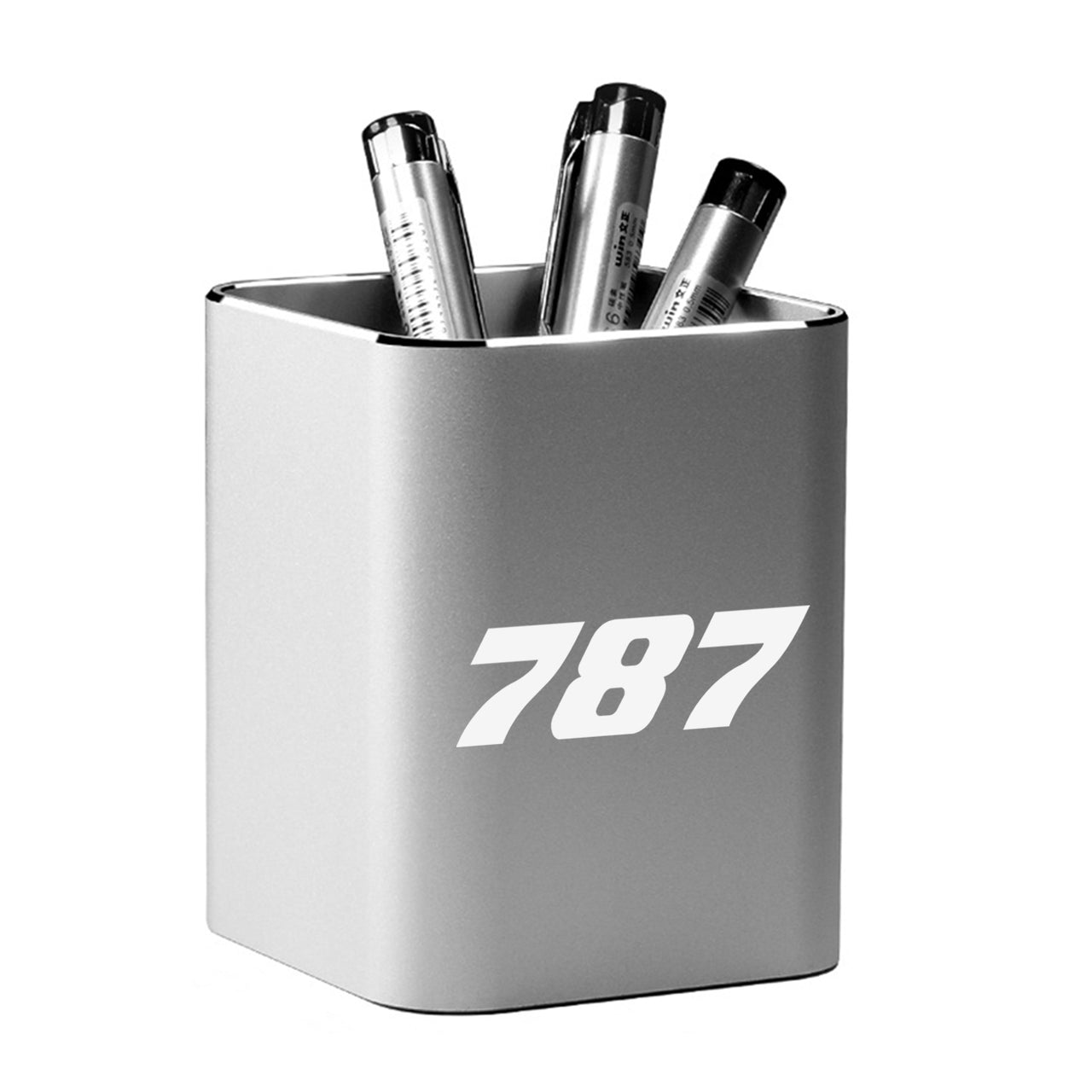 787 Flat Text Designed Aluminium Alloy Pen Holders