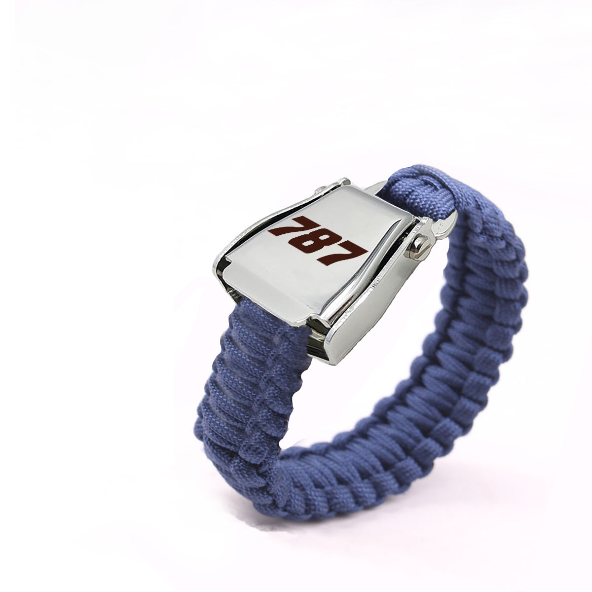 787 Flat Text Design Airplane Seat Belt Bracelet