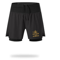 Thumbnail for Keep Calm and Autorotate Designed Quick Dry Fitness Shorts