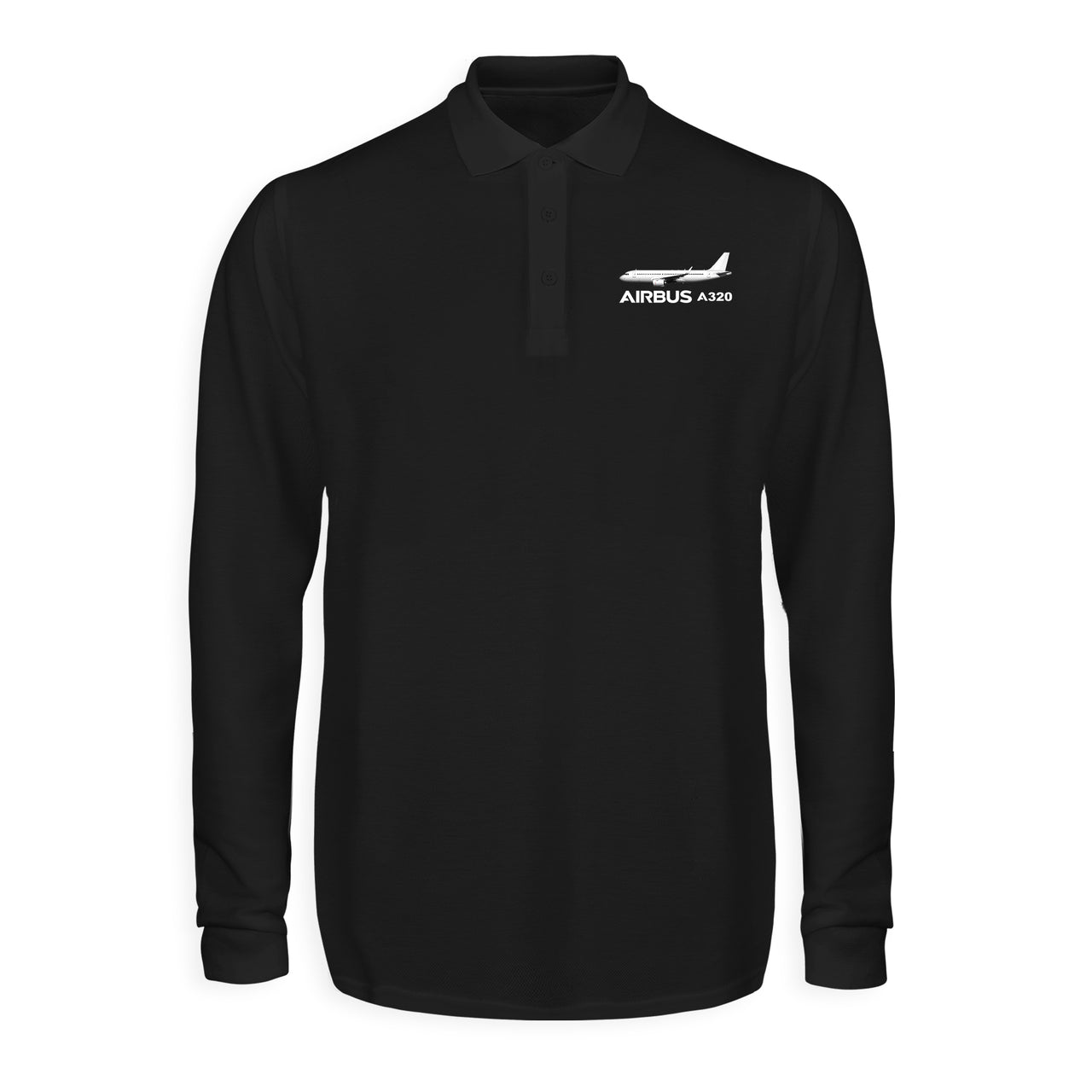 The Airbus A320 Designed Long Sleeve Polo T-Shirts