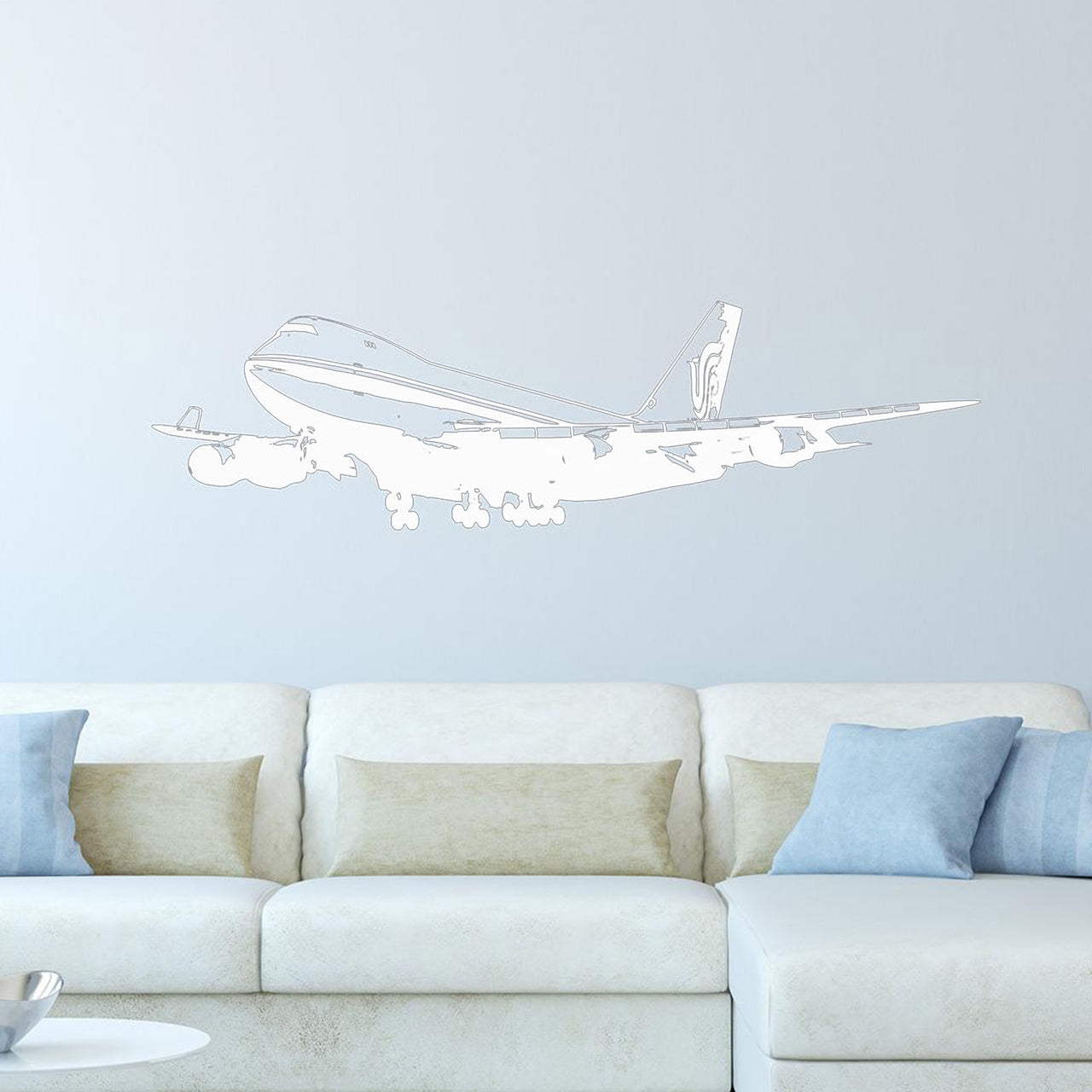 Boeing 747 on Approach Designed Wall Sticker