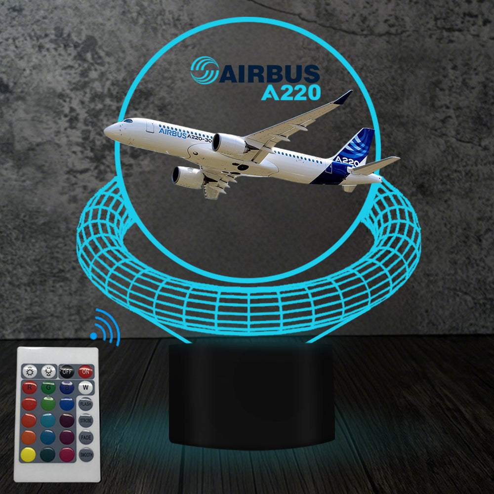 Airbus A220 Designed 3D Lamp