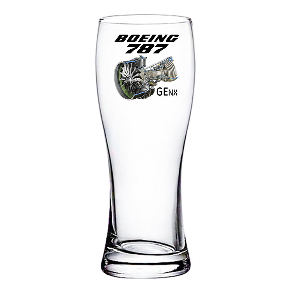 Boeing 787 & GENX Engine Designed Pilsner Beer Glasses