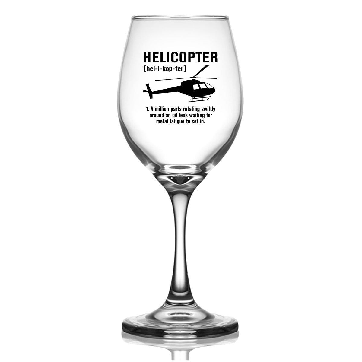 Helicopter [Noun] Designed Wine Glasses