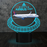 Thumbnail for Delta Airlines (Delta Air Lines) Airbus A321 Designed 3D Lamp