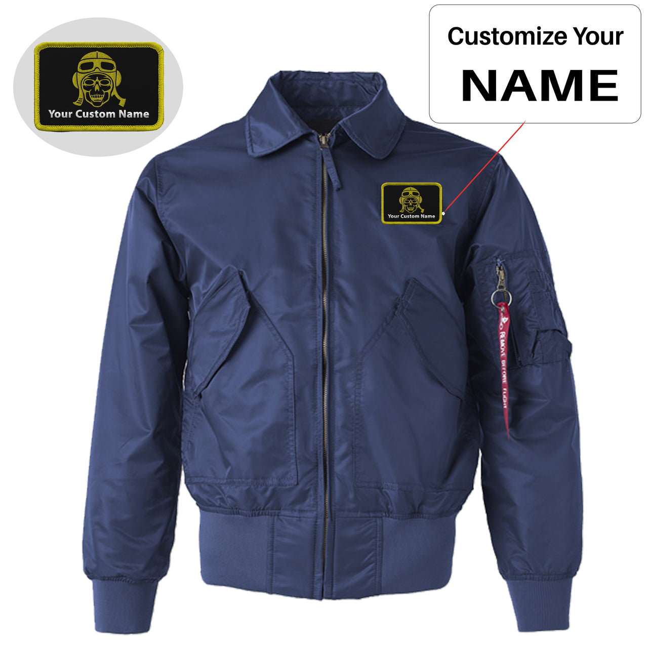 Custom (Badge 8 Skull) Embroidered Patch Attachable Jackets