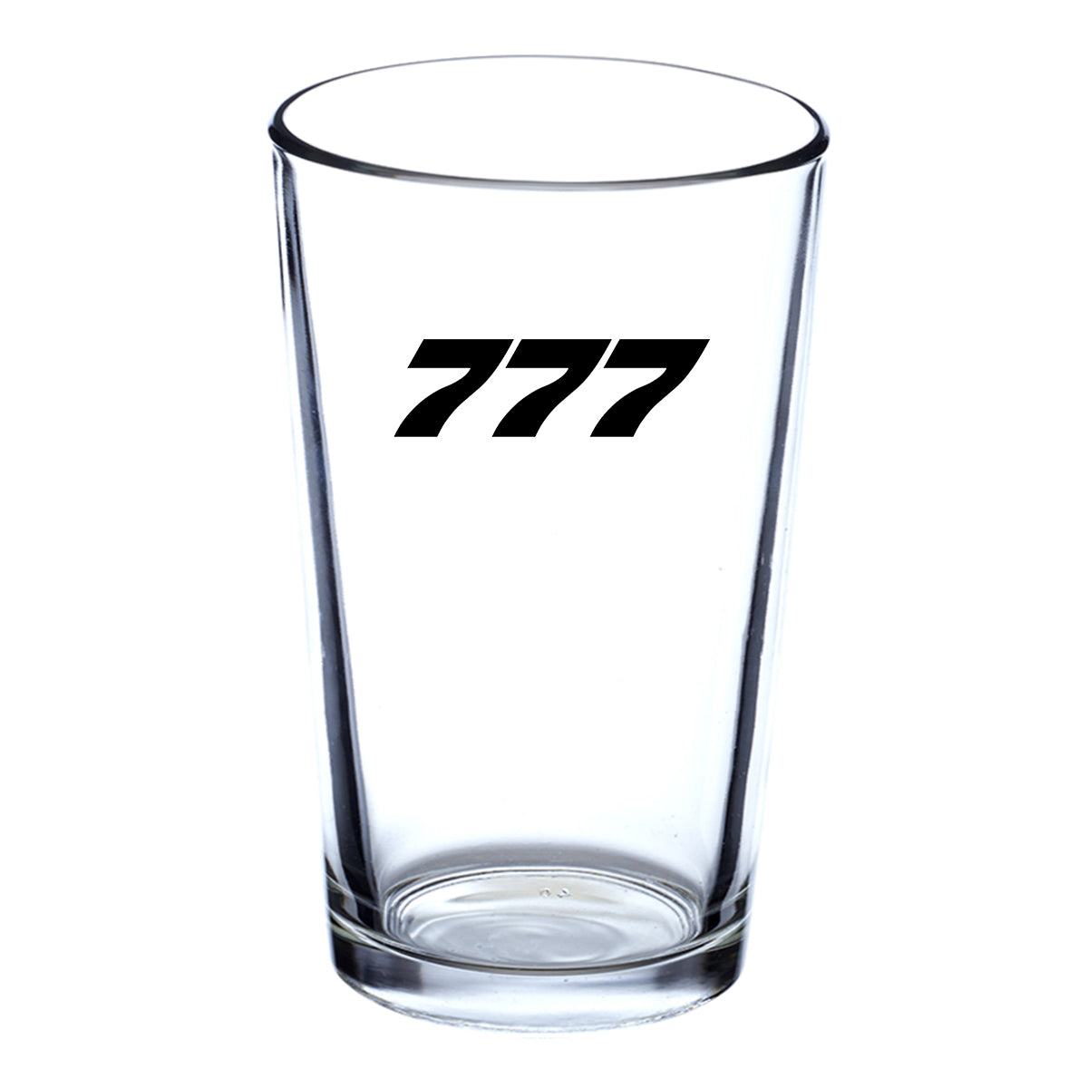 777 Flat Text Designed Beer & Water Glasses