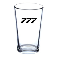 Thumbnail for 777 Flat Text Designed Beer & Water Glasses