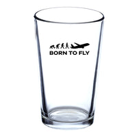 Thumbnail for Born To Fly Designed Beer & Water Glasses