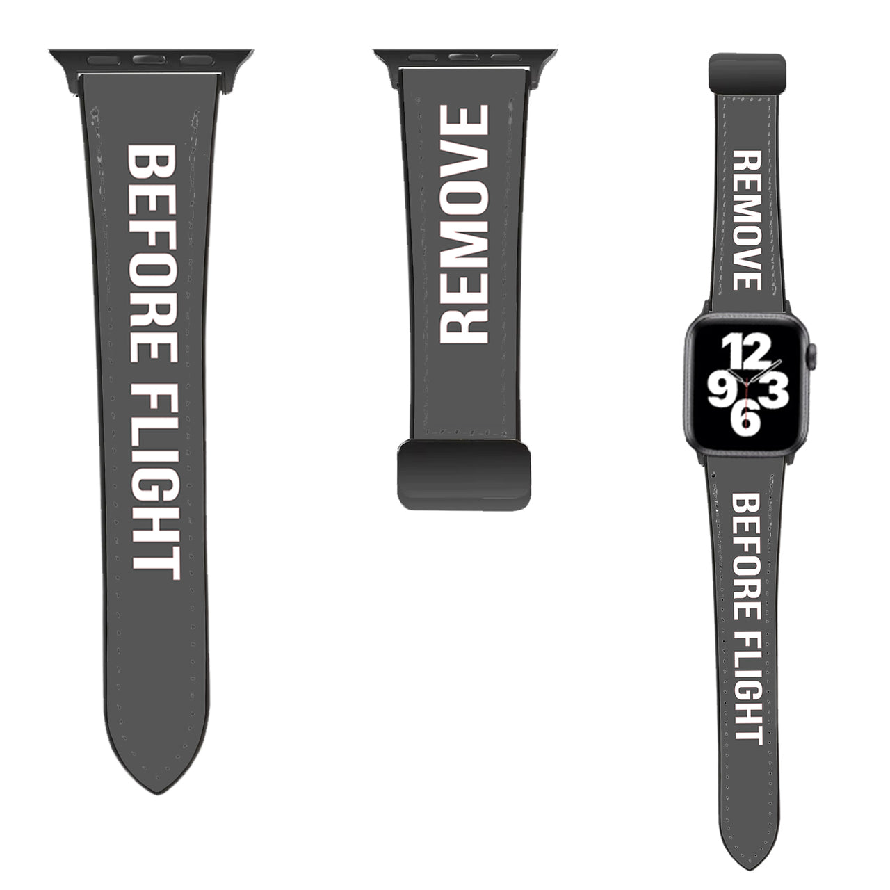 Remove Before Flight (Edition 2)Designed Leather Apple Watch Straps