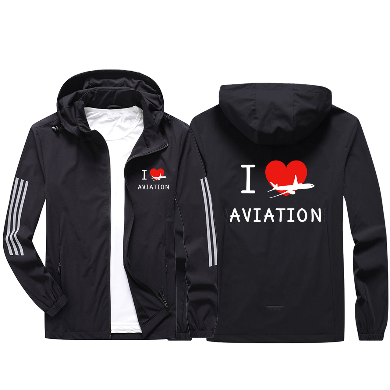 I Love Aviation Sport & Running Jackets
