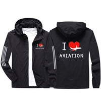 Thumbnail for I Love Aviation Sport & Running Jackets