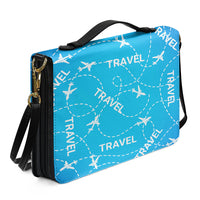 Thumbnail for Travel & Planes Designed PU Accessories Bags Strap Style