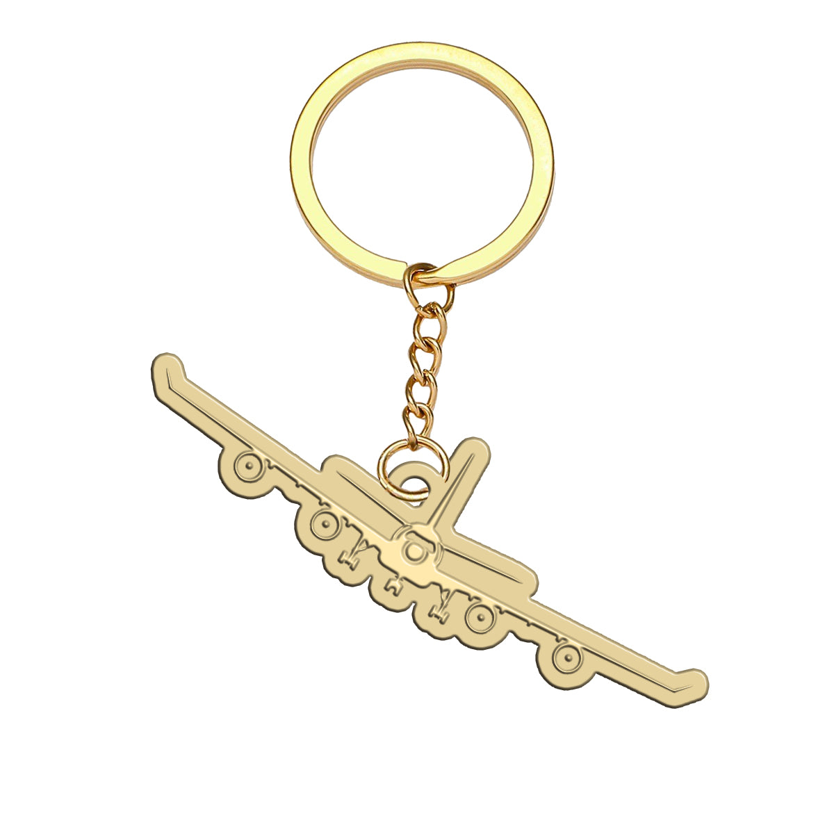 Airbus A340 Silhouette Designed Hollow Key Chains