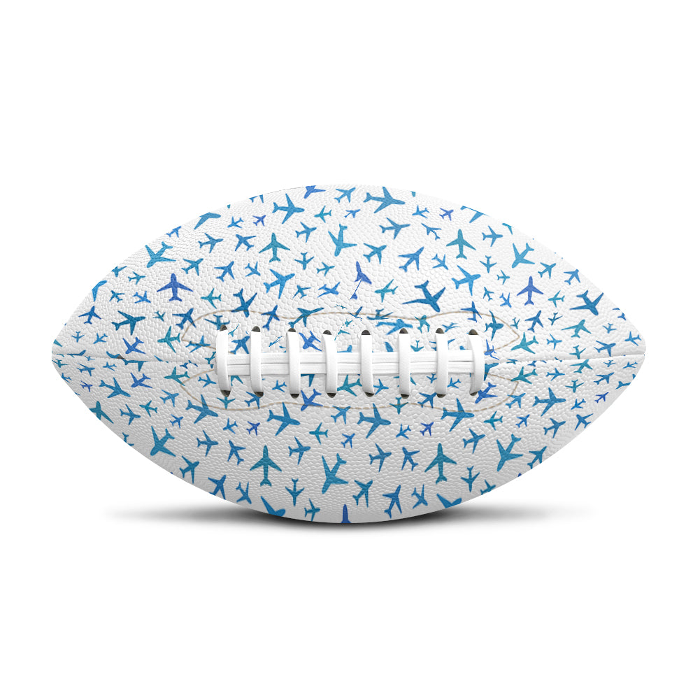 Many Airplanes White Designed Rugby