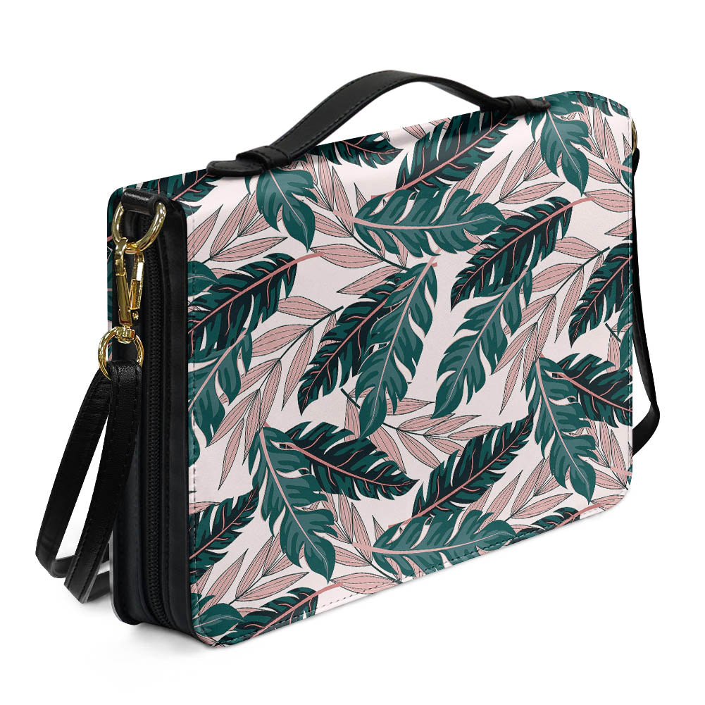 Seamless Palm Leafs 2 Designed PU Accessories Bags Strap Style