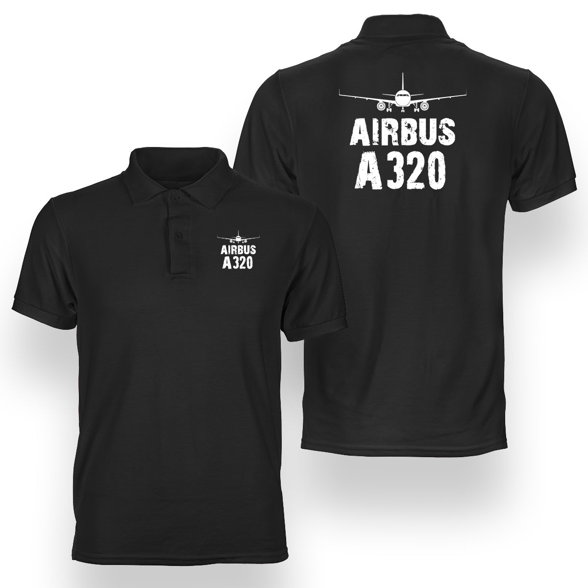 Airbus A320 & Plane Designed Double Side Polo T-Shirts
