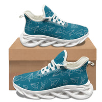 Thumbnail for Paper Airplane & Fly Green Designed Sports Running Jogging Shoes