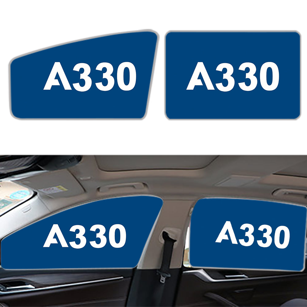 A330 Flat Text Designed Car Sun Shade (Side window)