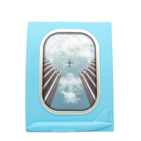 Thumbnail for Airplane Flying over Big Buildings Designed Airplane Window Photo Frame