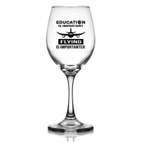 Thumbnail for Flying is Importanter Designed Wine Glasses